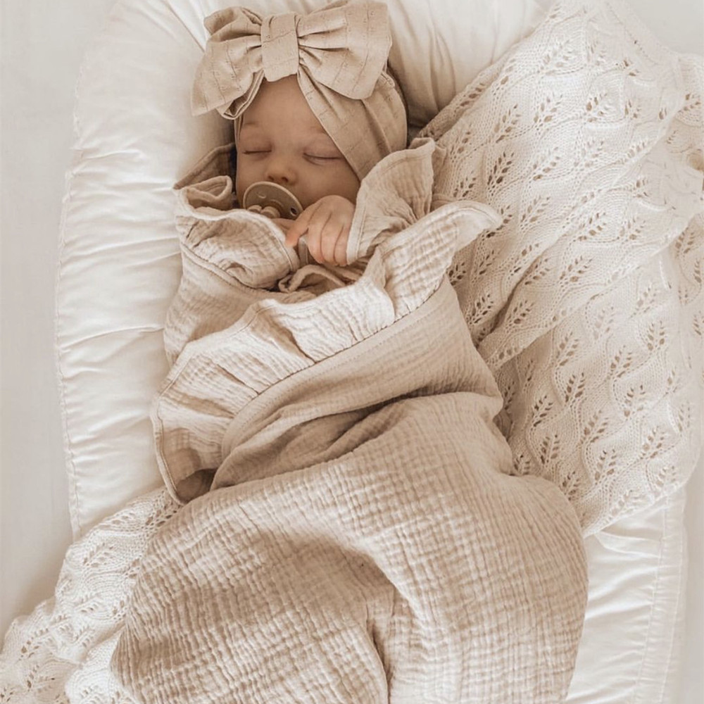 Baby Clothing Organic Cotton - INS – couvertures d'emmaillotage en mousseline