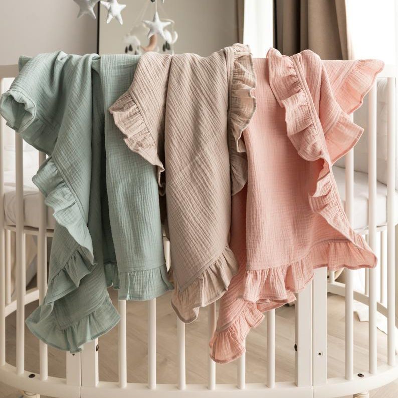 Baby Clothing Organic Cotton - Couverture d'emmaillotage en gaze pour bébé,