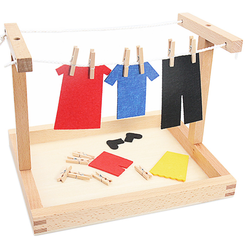 Baby Clothing Kit - Mini vêtements en bois Montessori pour