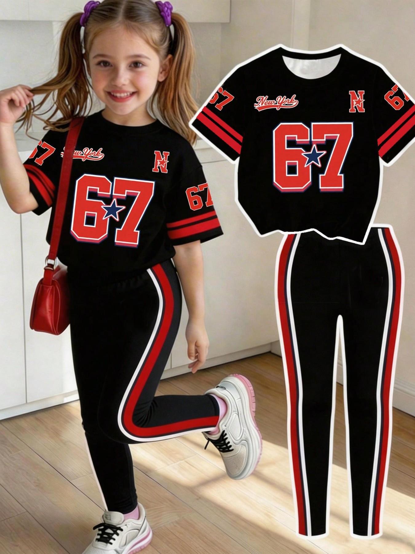 Toddler Legging Set - Tenue décontractée d'été et d'automne pour