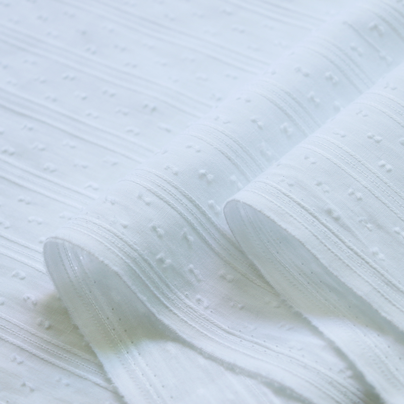 Tissu Jacquard en Coton Blanc  - Baby Clothing Organic Cotton avis et prix