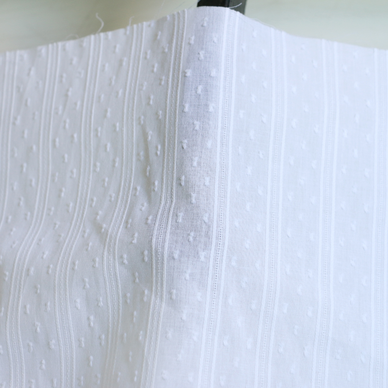 Tissu Jacquard en Coton Blanc  - Baby Clothing Organic Cotton avis et prix